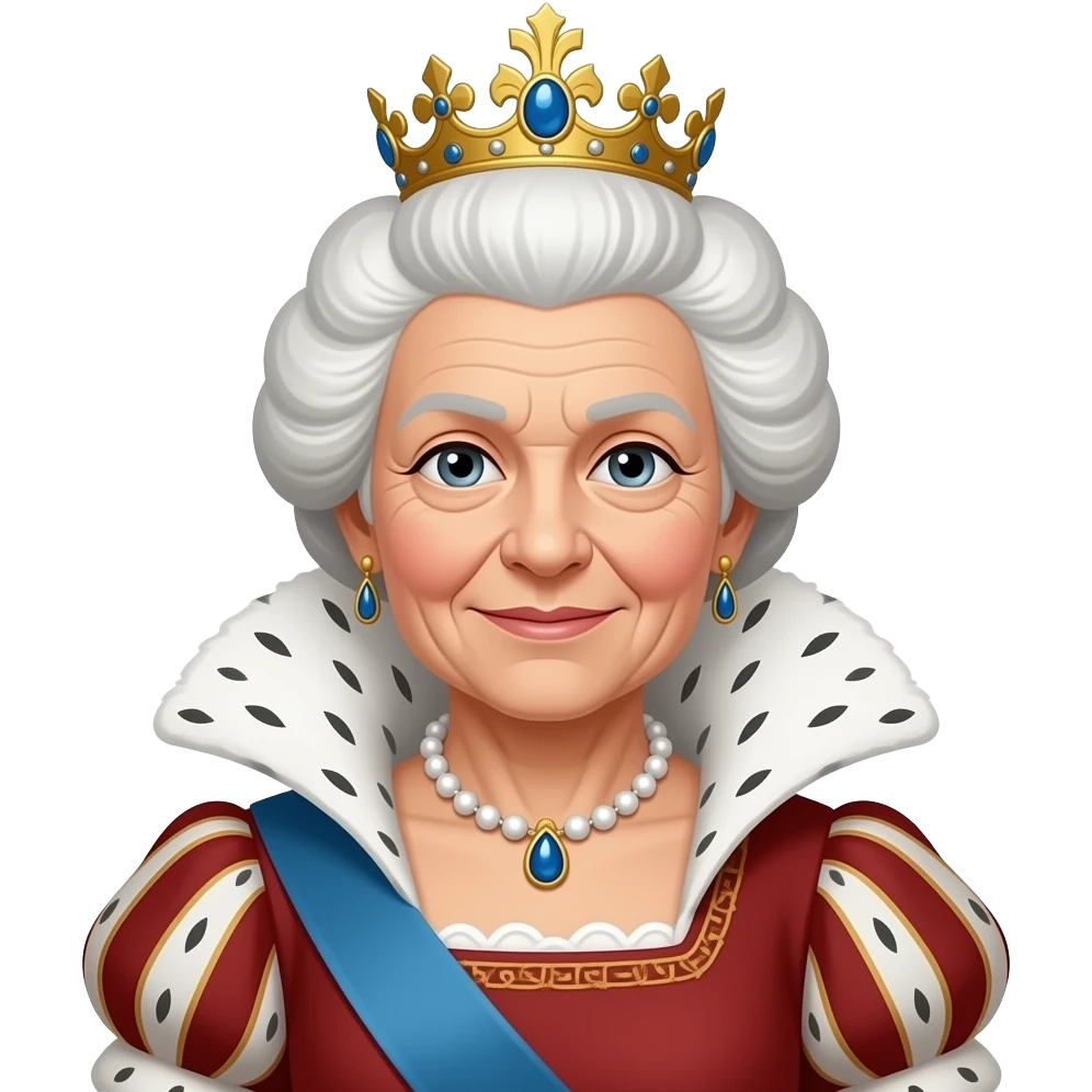 queen portugues old with white hair emoji