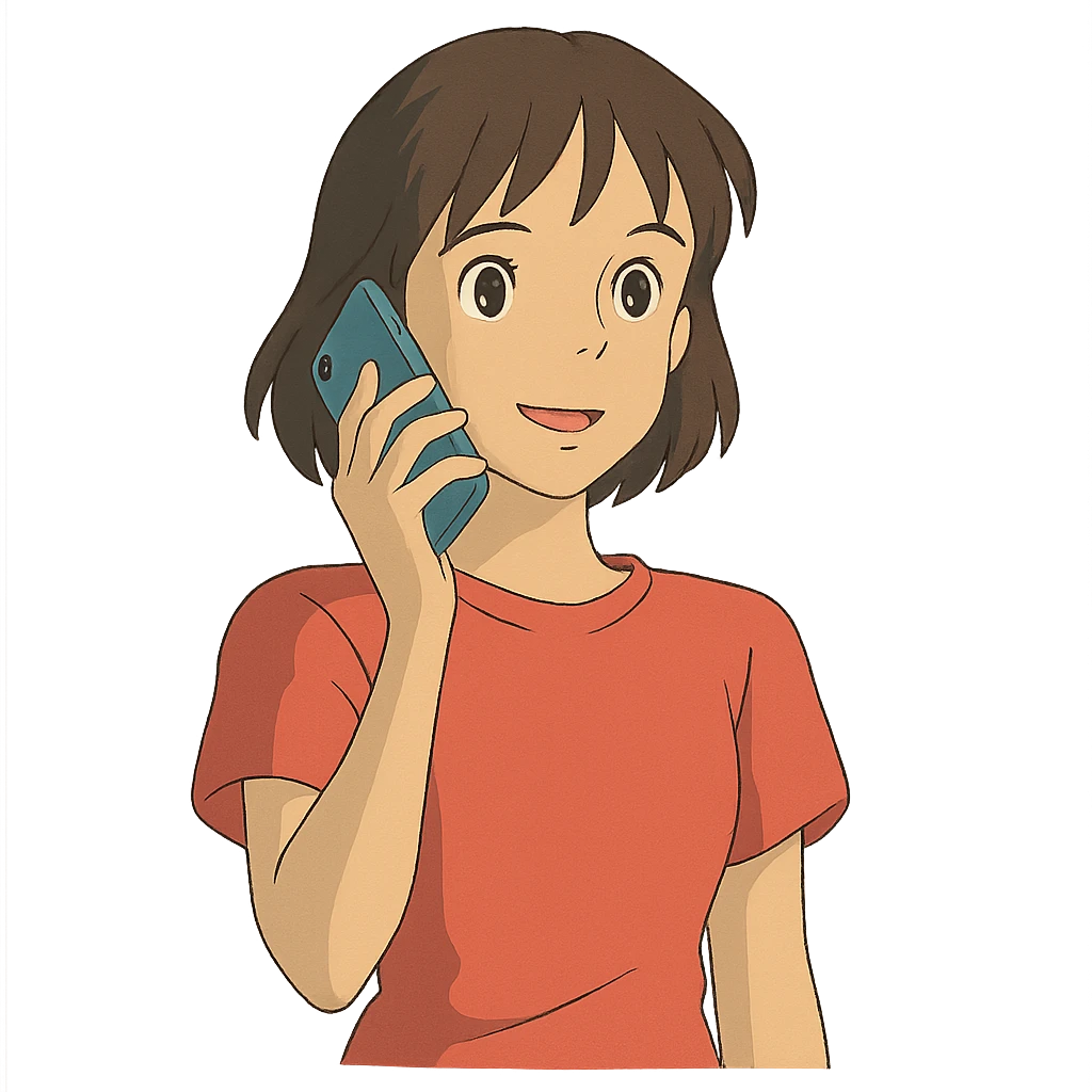 phone, ghibli style emoji