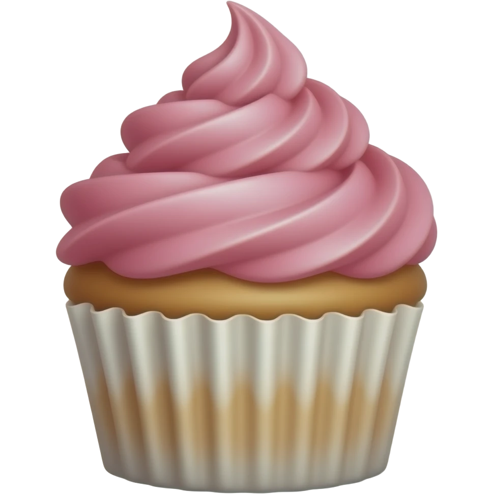 Cupcake with pink icing emoji