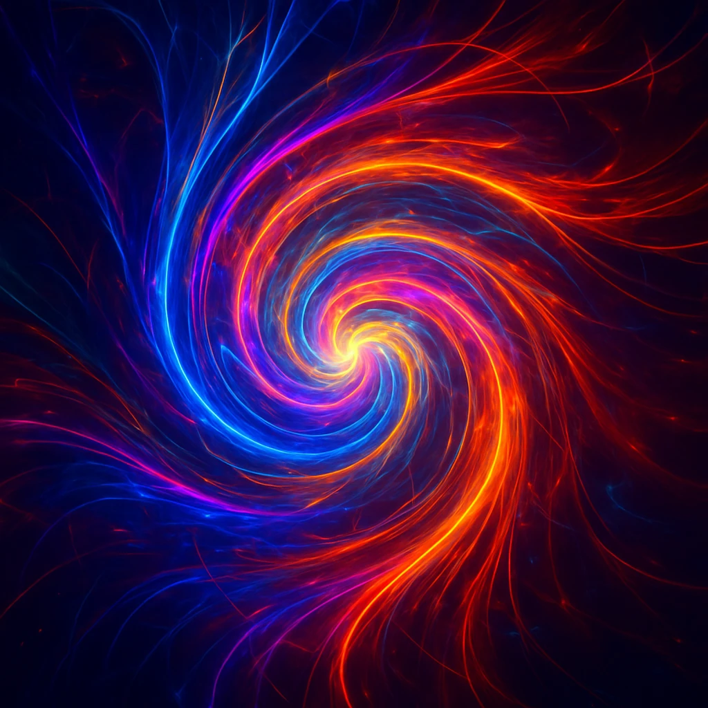 abstract AI swirl, digital energy, vibrant colors emoji
