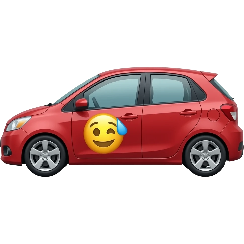Made by emoji making stickers making emoji red colour cars lot of scars looking one sides emoji