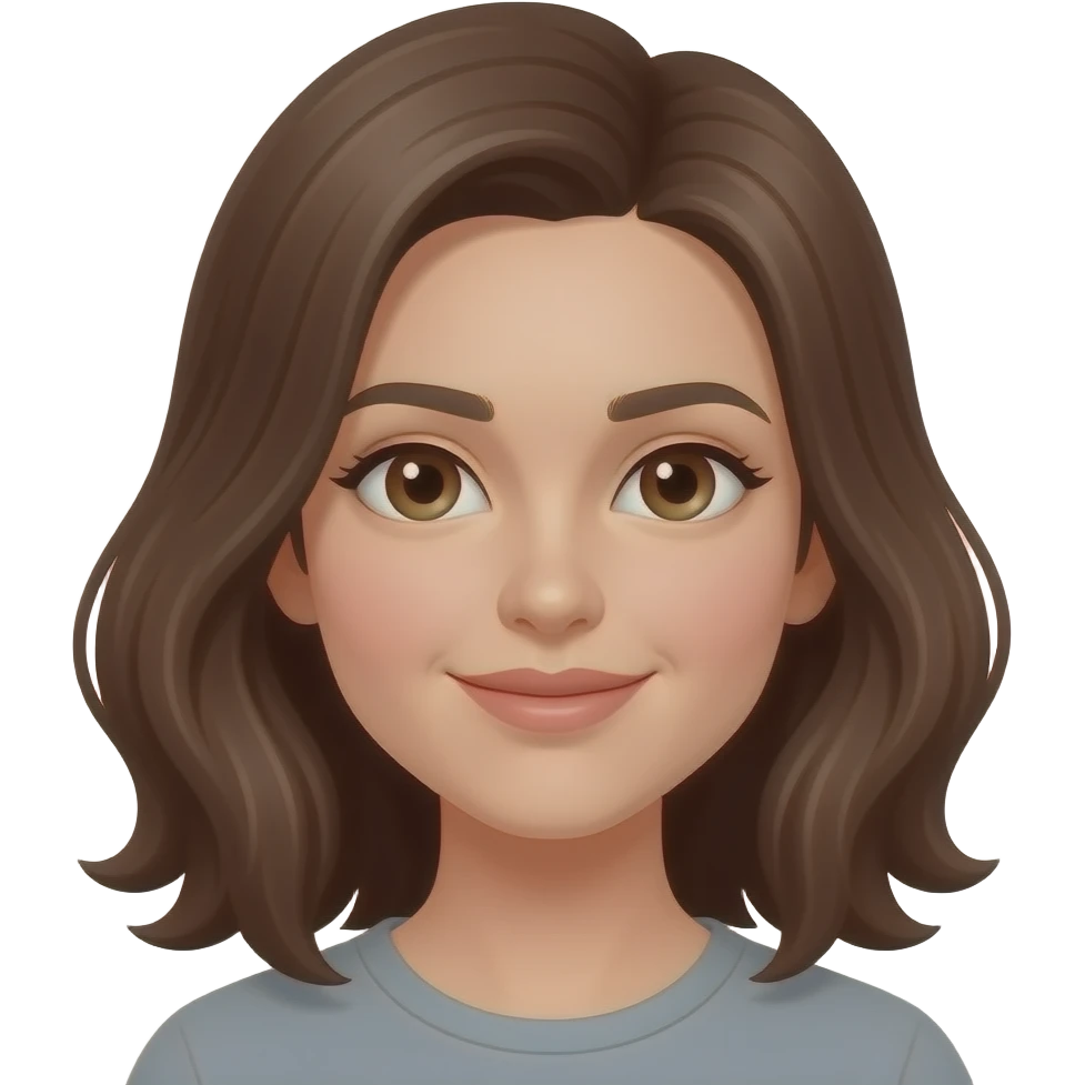 Emojis country feminina mulher de cabelos castanhos emoji