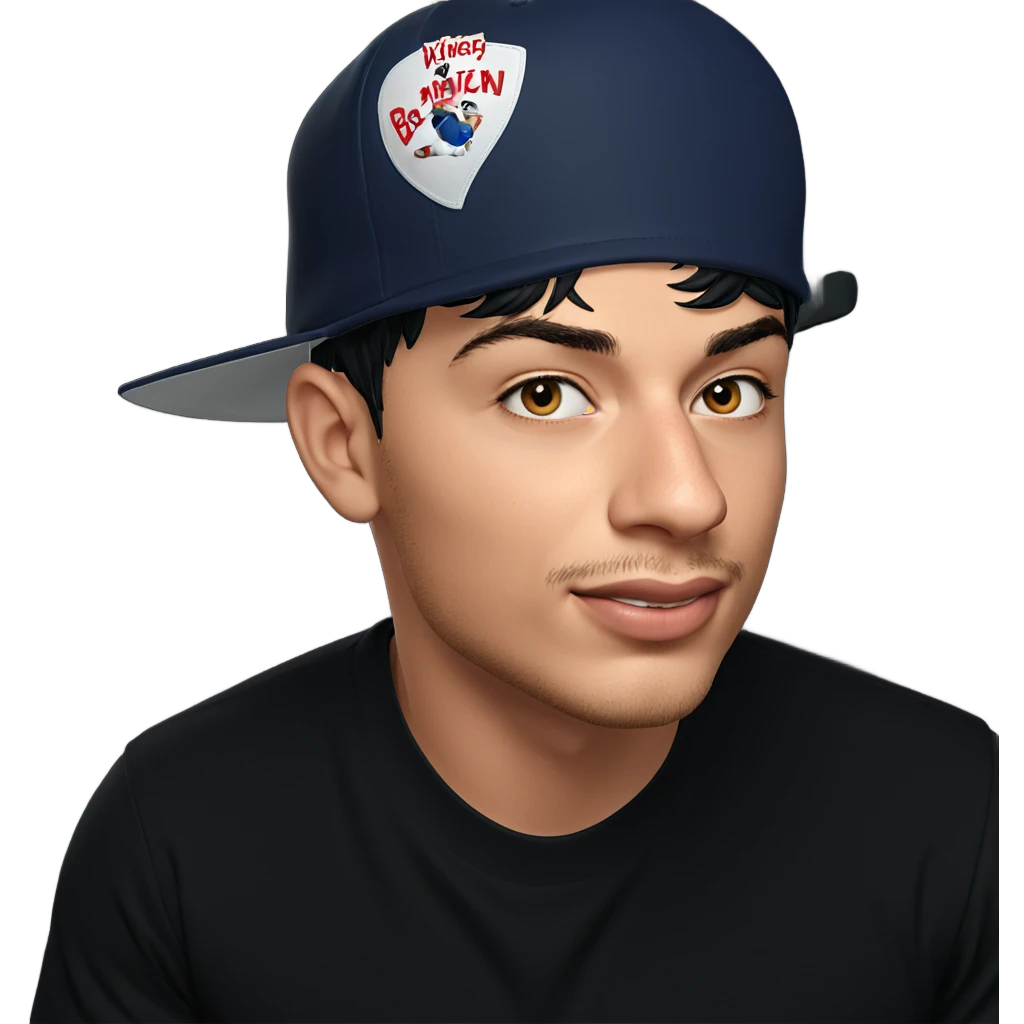 boy in backwards baseball cap emoji