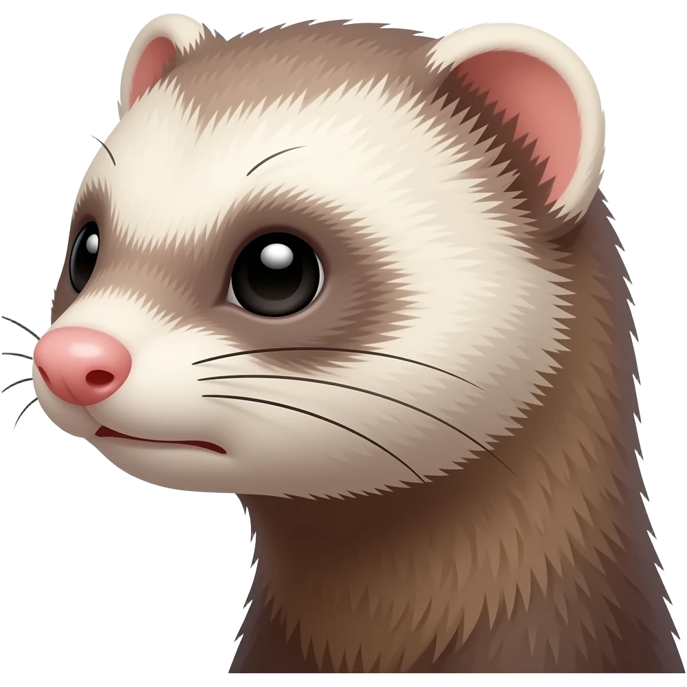 ferret side eyeing looking annoyed emoji