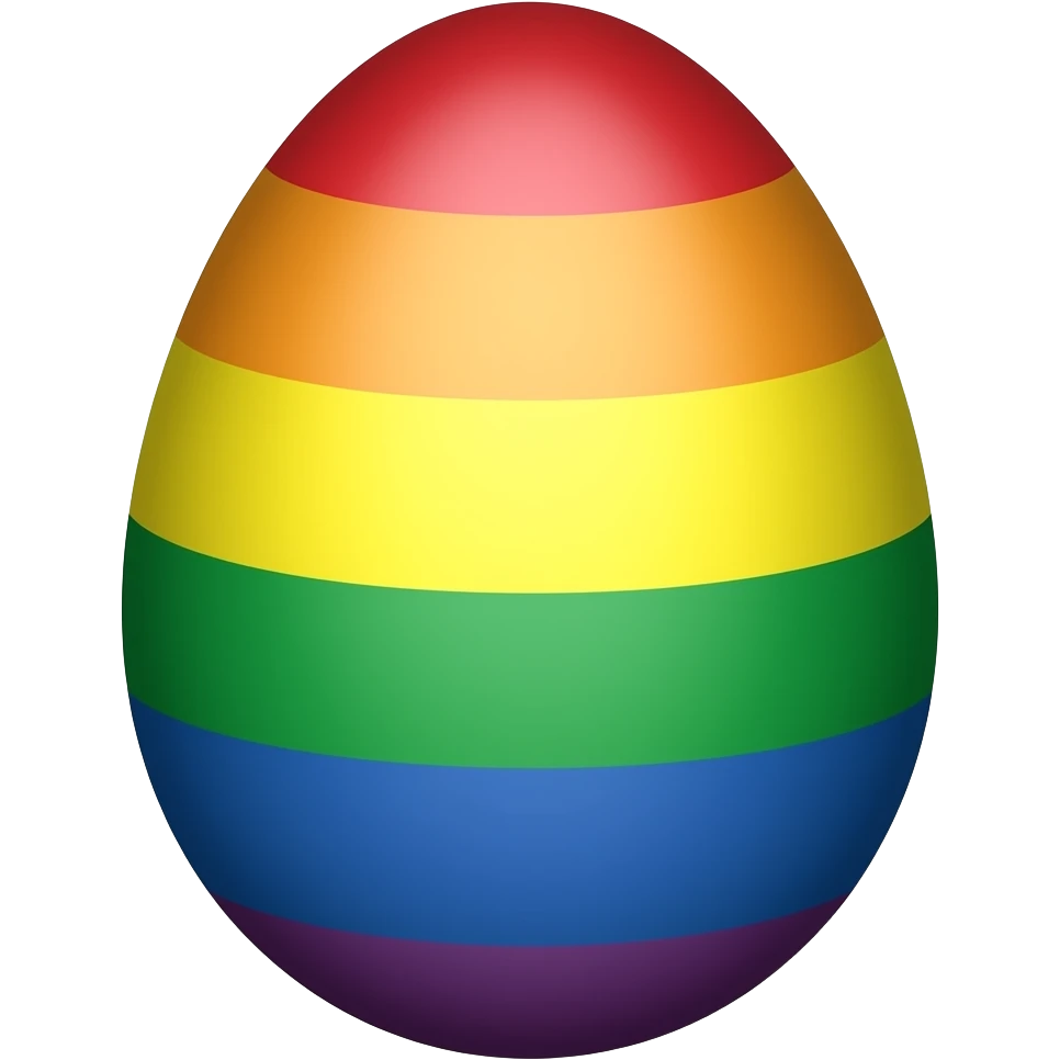 Rainbow egg! emoji