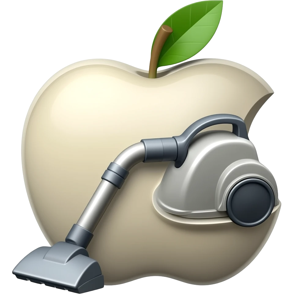 generate me apple style vacuum emoji, keep it simple, make it png and transparent emoji