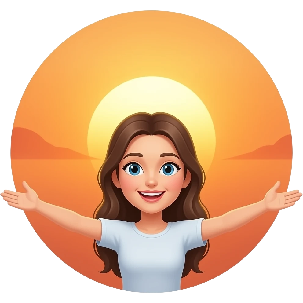 Woman Helps The Sunset emoji