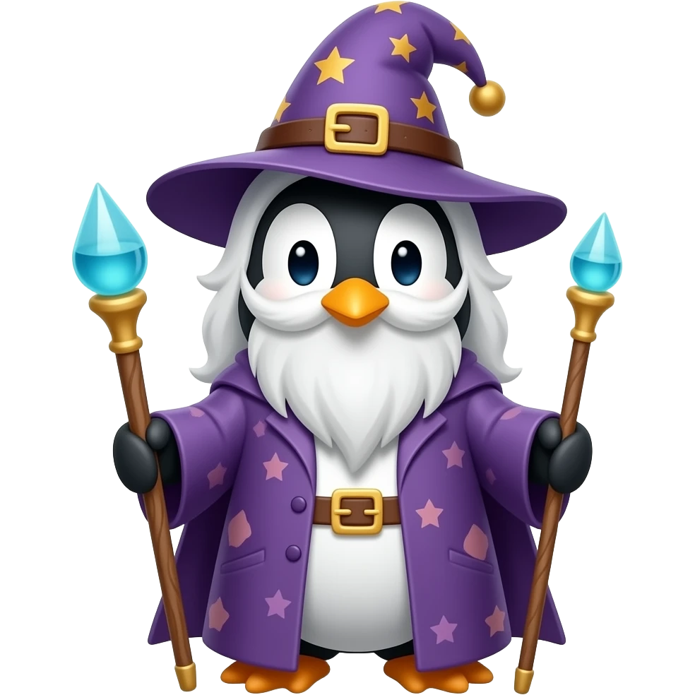 Penguin Wizard emoji