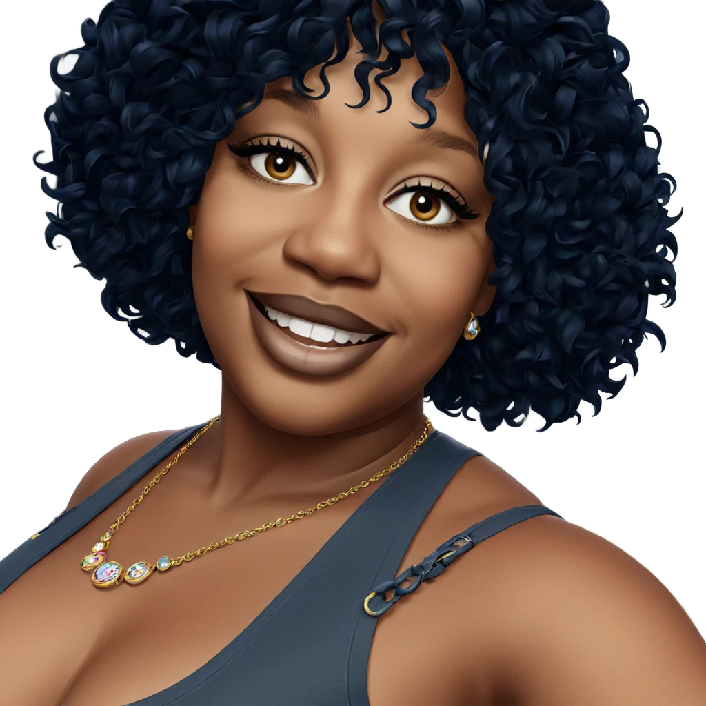 smiling girl with jewelry emoji