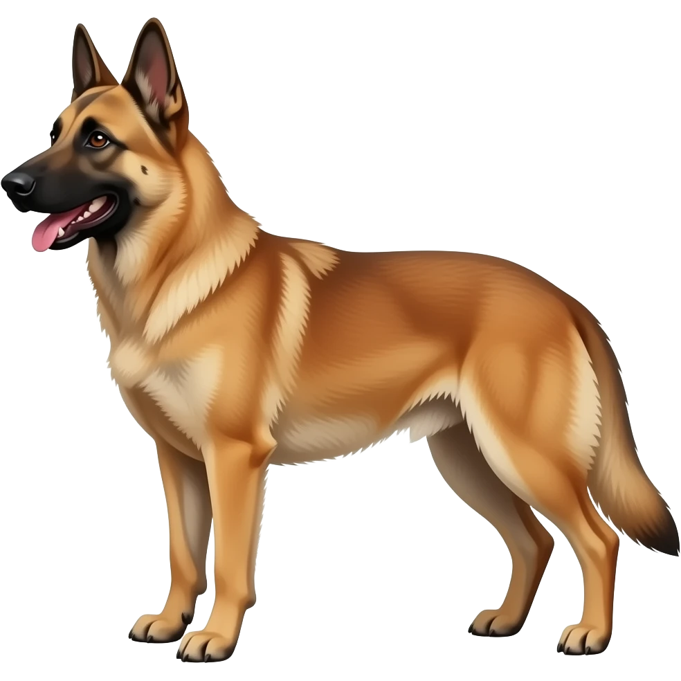 Faça um Pastor Belga Malinois de corpo inteiro emoji