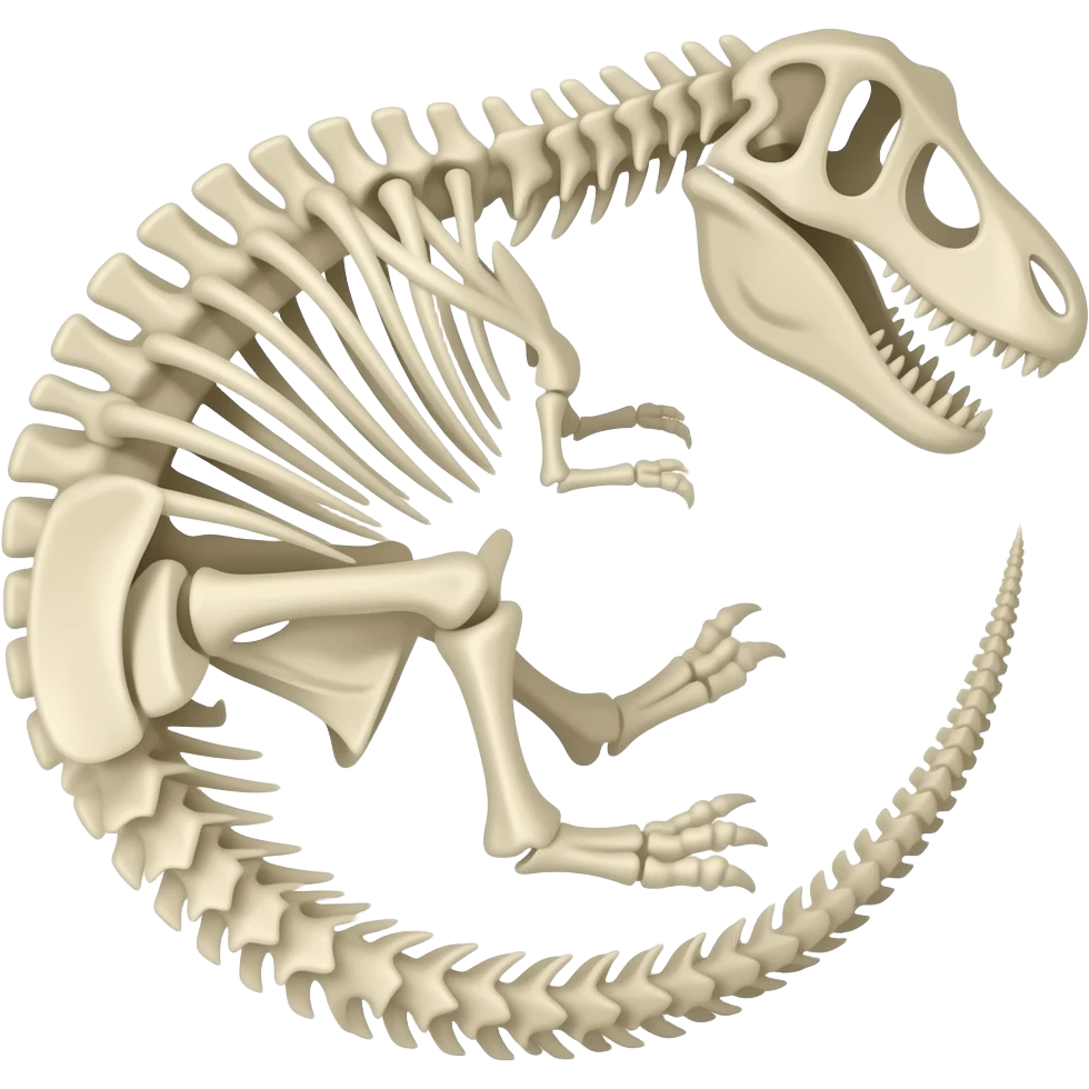 Full Dinosaur bones emoji
