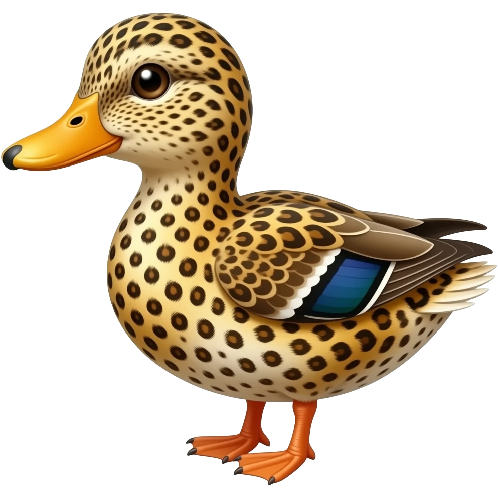 create emoji of leopard-painted duck emoji