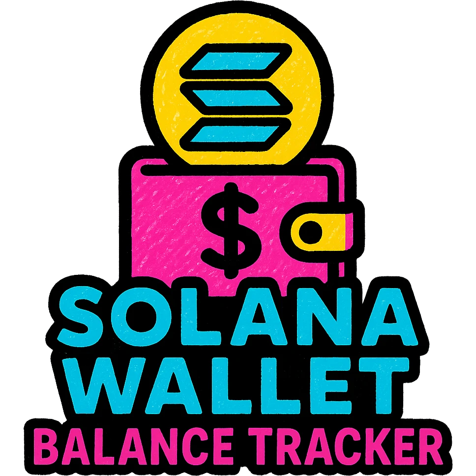 A logo for a solana wallet balance tracker in the macos menubar emoji