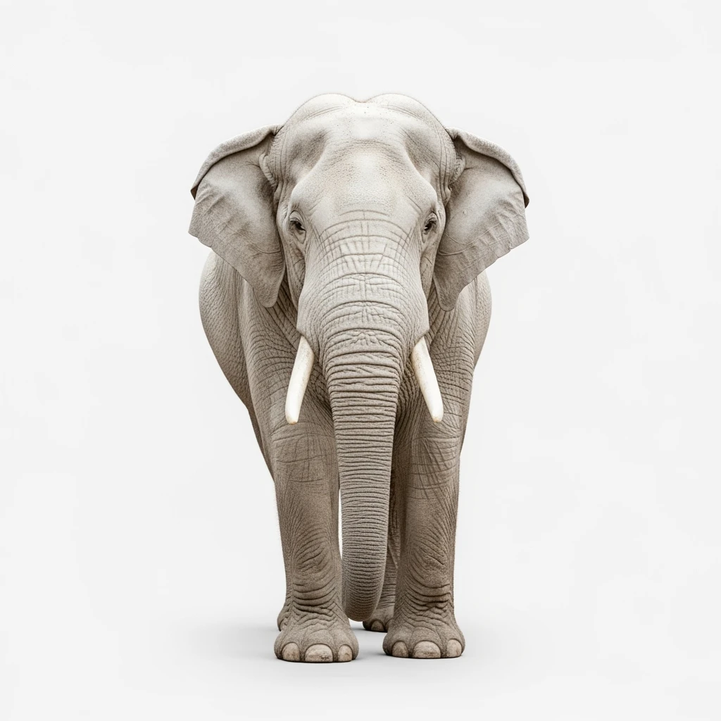 Elephant white background emoji
