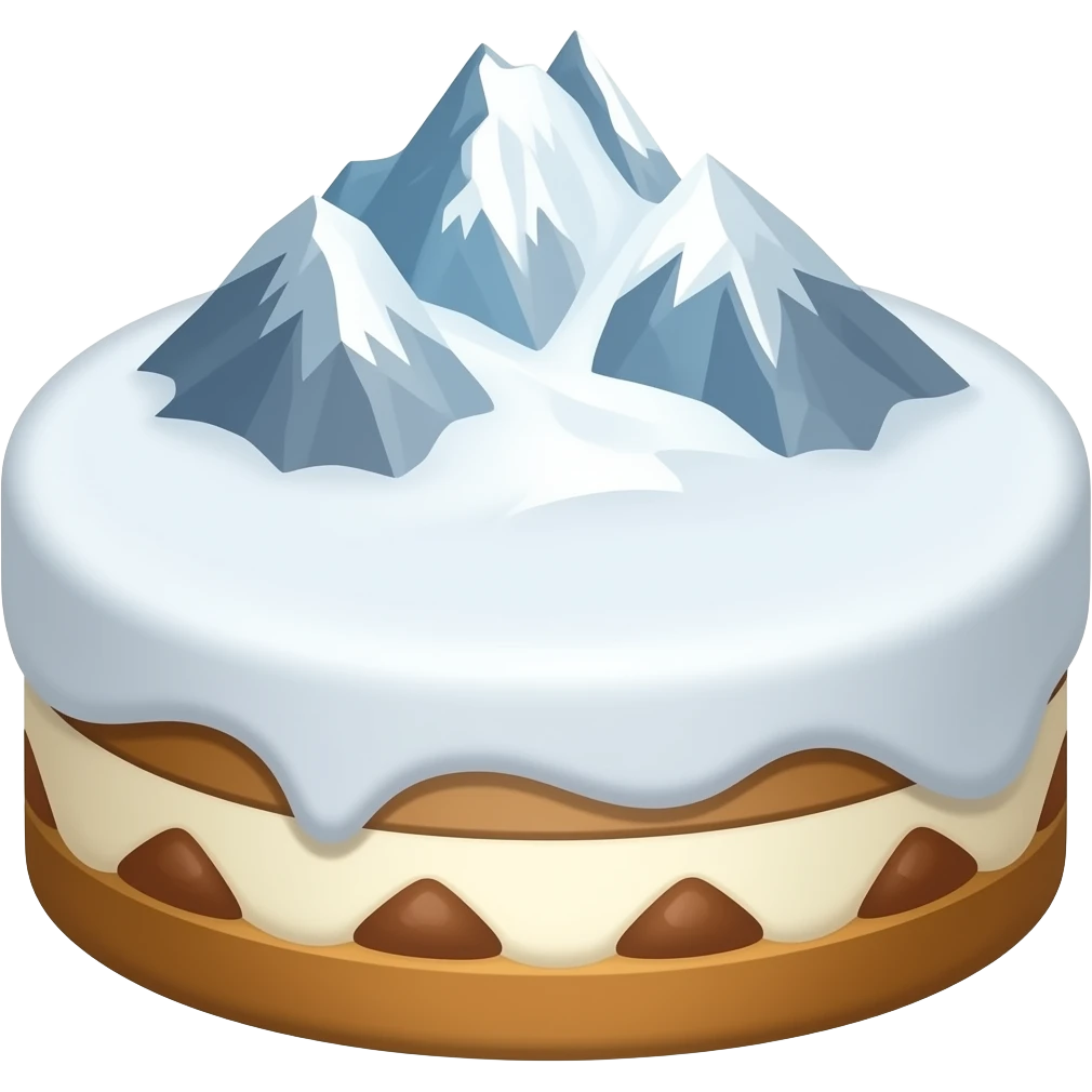 mont blanc dessert without topping emoji