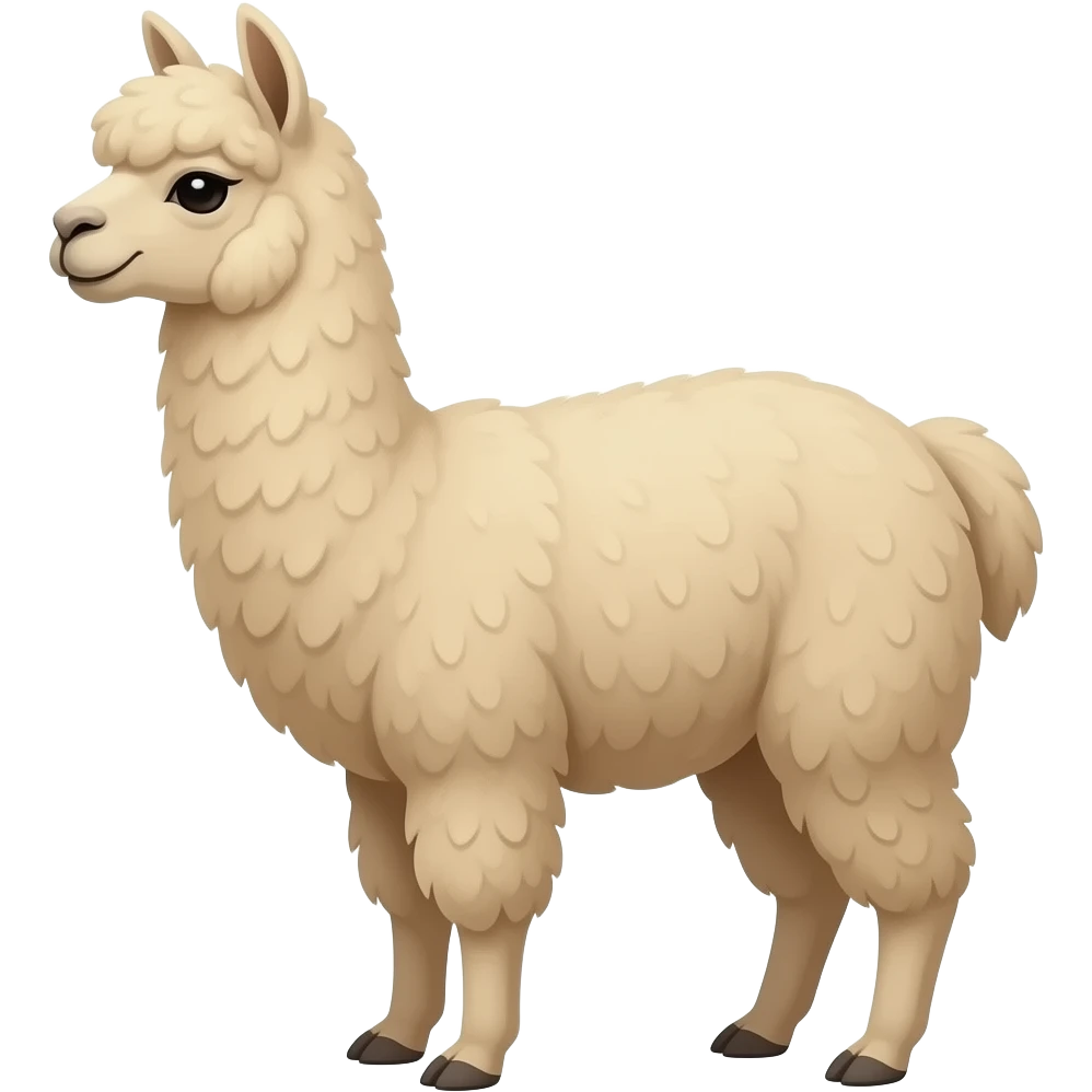 crea un emoji de una llama peruana emoji