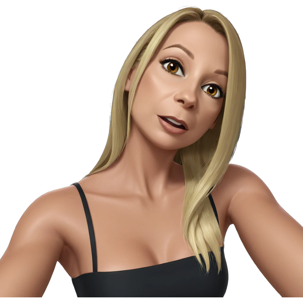 blonde girl with mole beauty emoji