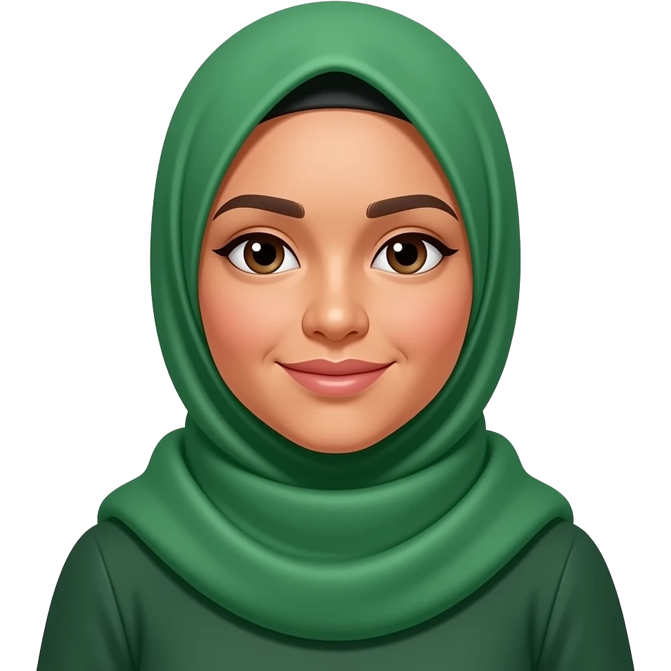 Green Hijab woman 25 years old Filipino girl emoji