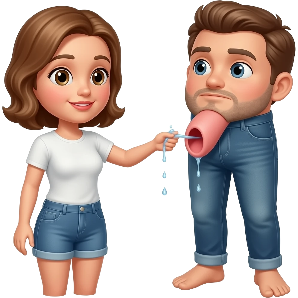 vagina squirt on penis emoji