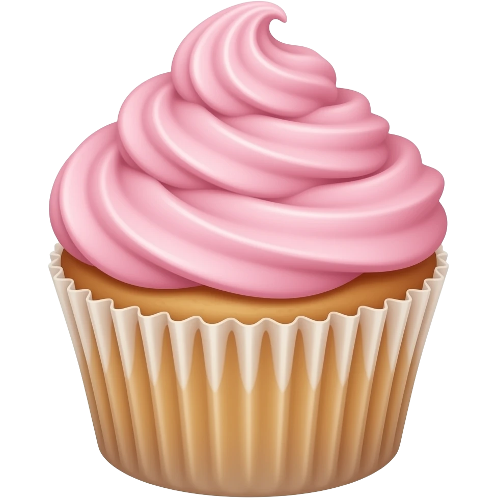 Cupcake with pink icing emoji