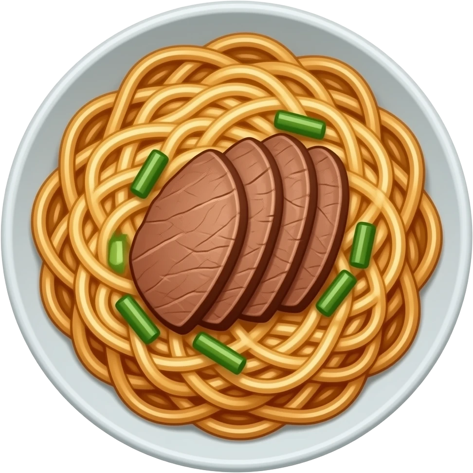 Yakisoba de carne emoji