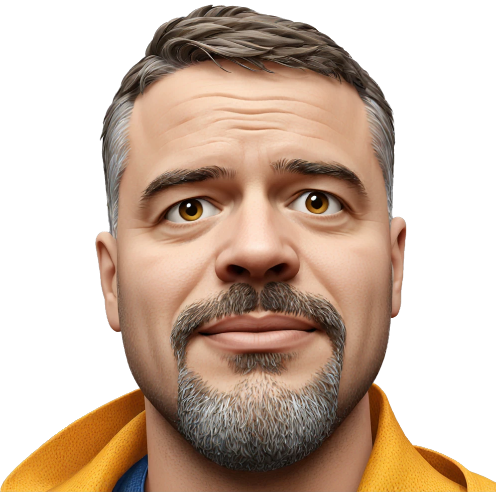 male portrait with beard emoji