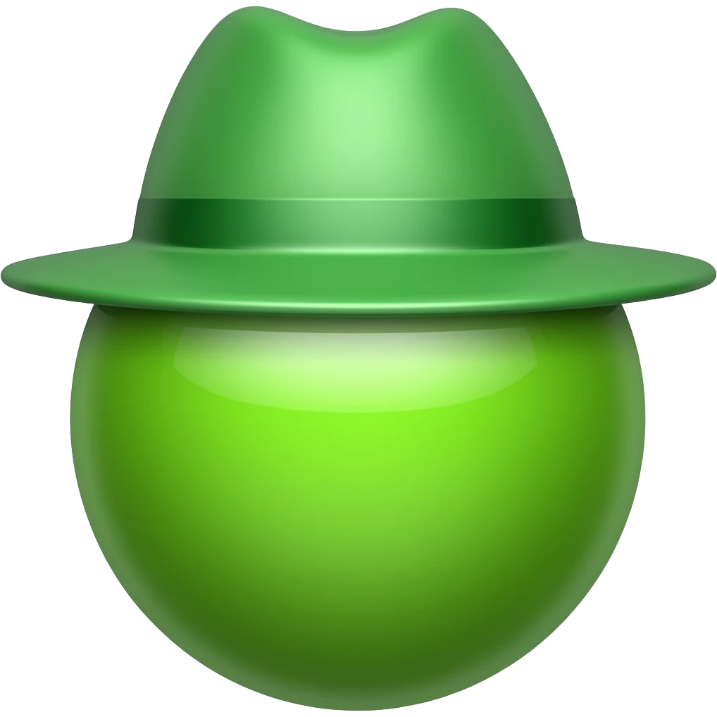 Circle green with green hat emoji
