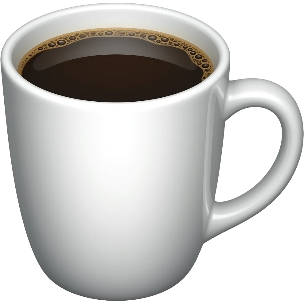 black coffee in a tall coffe cup emoji