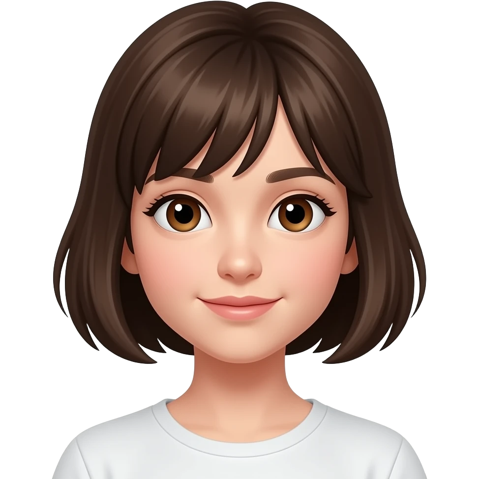 بنت شقراء لون شعرها بني لون عيونها بني شعرها قصير emoji