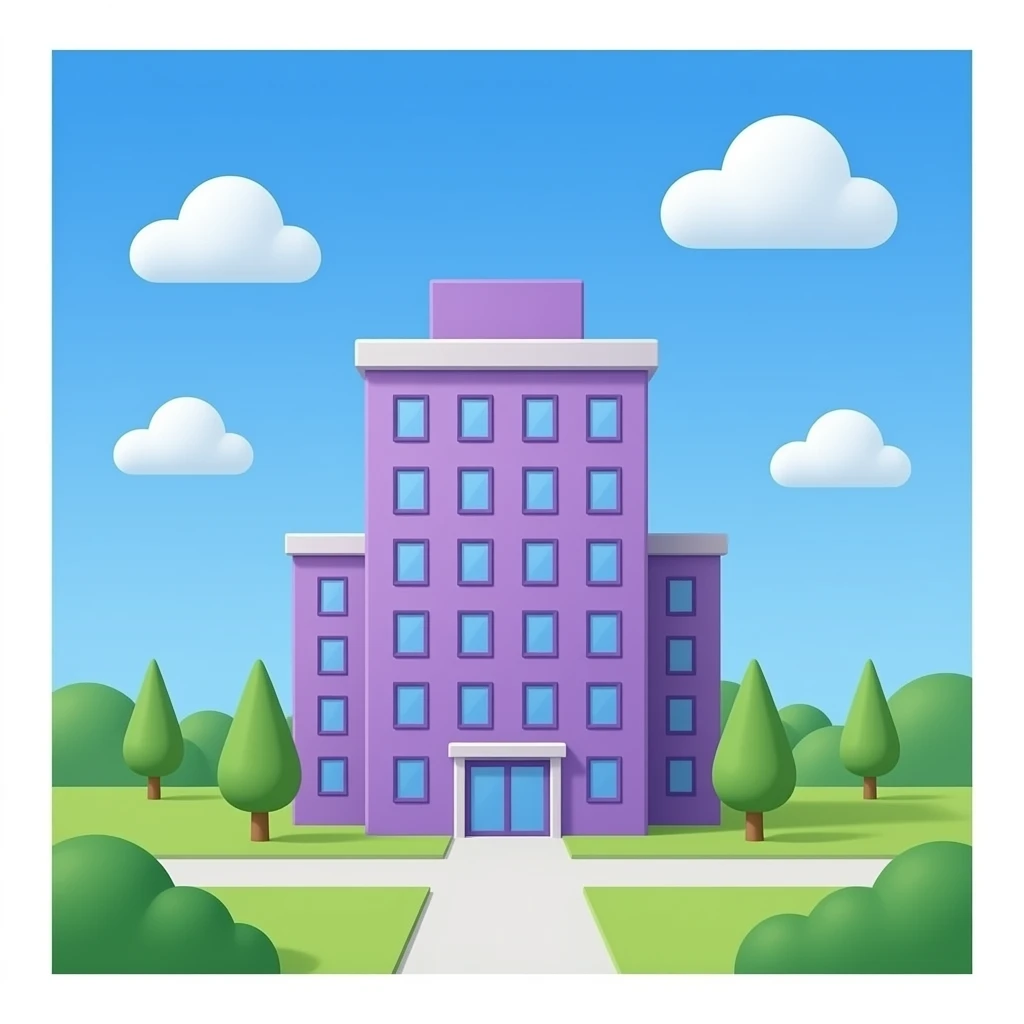 Purple tall Building emoji