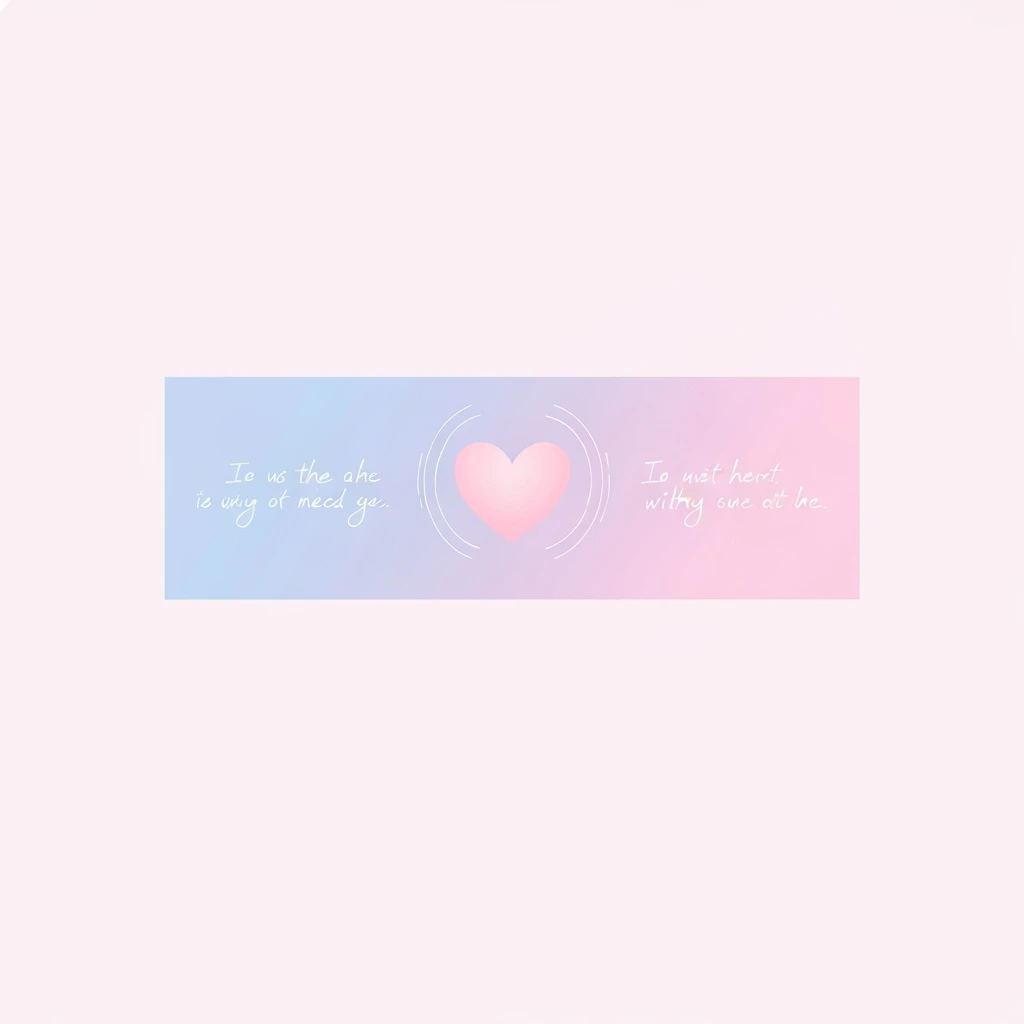 pastel emo banner with a heart accent, cute, expressive, minimal, variation 3 emoji