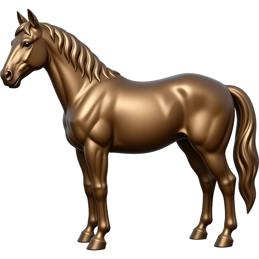 horse bronze statue emoji