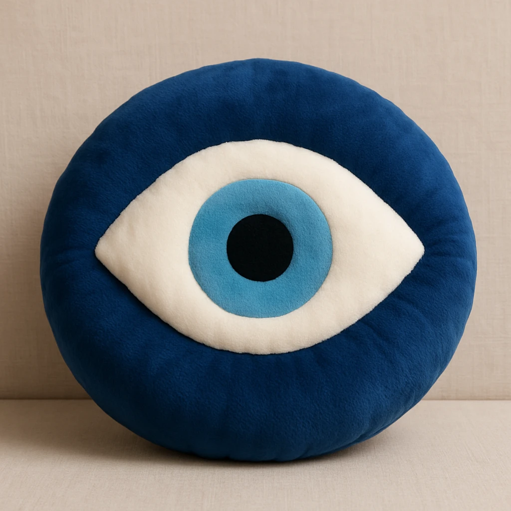 Evil eye 🧿 as a soft round pillow  emoji