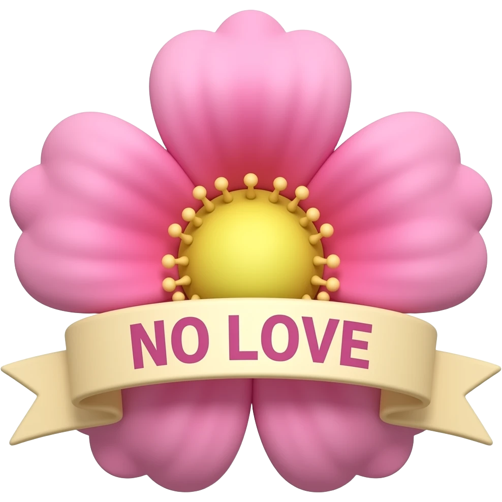 no love flower emoji
