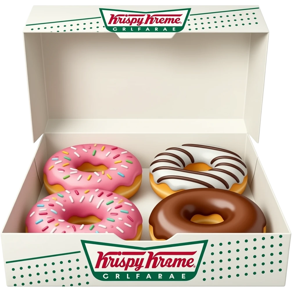 Donuts in a Krispy Kreme box emoji