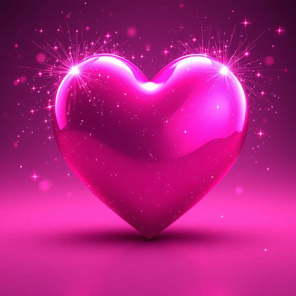 pink heart emoji with sparkles emoji