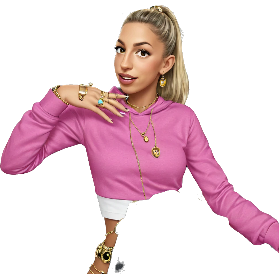 girl with jewelry and car emoji