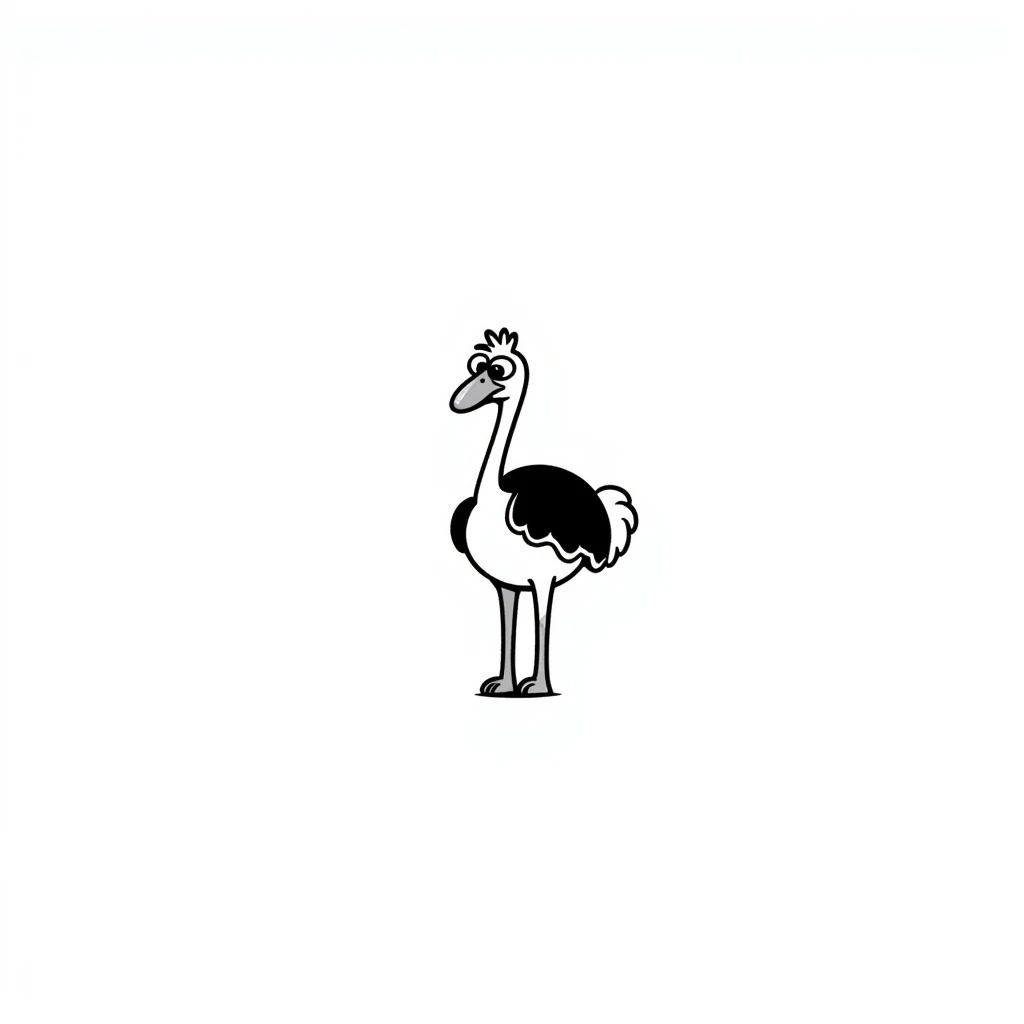 Ostrich emoji