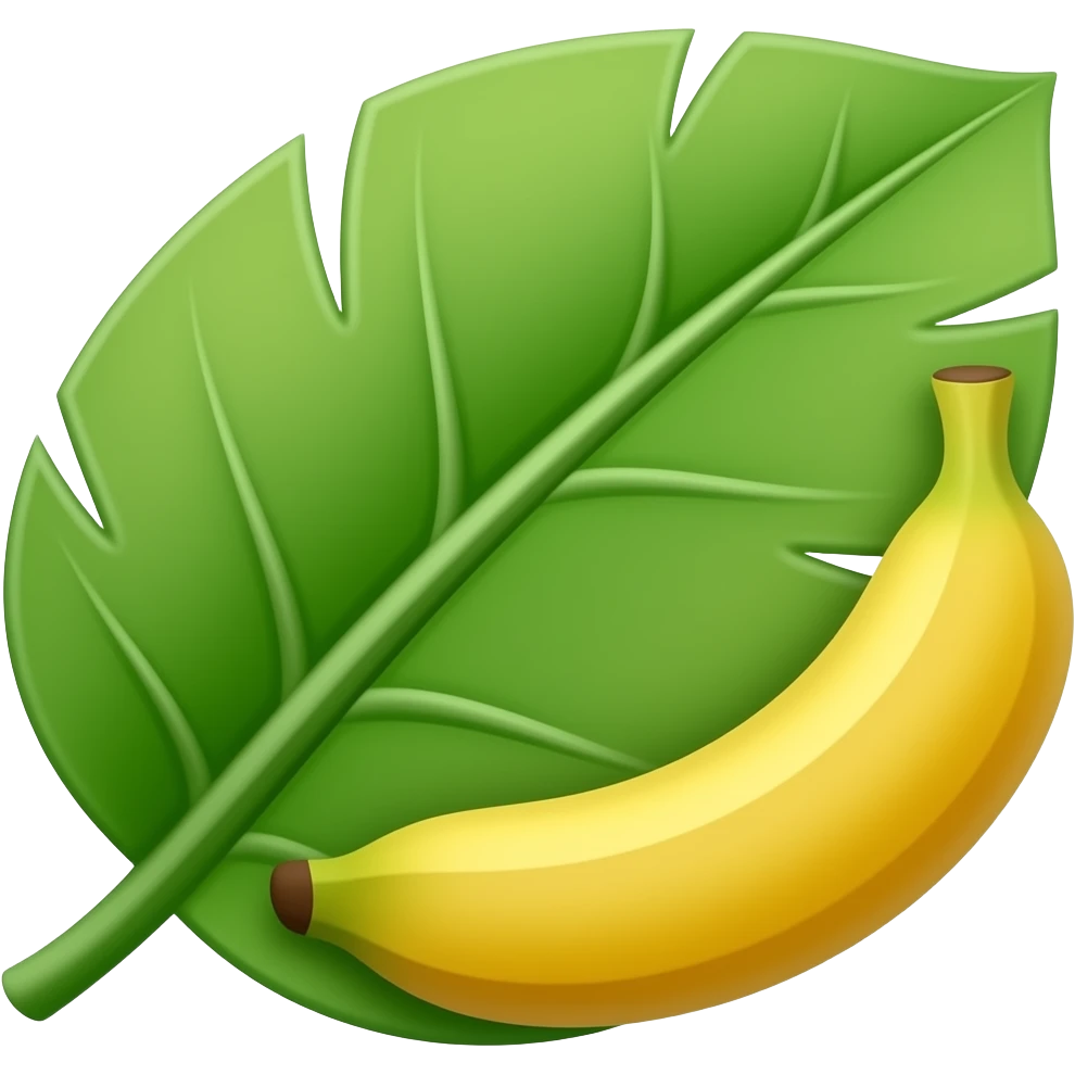 Banana leaf cardboard emoji