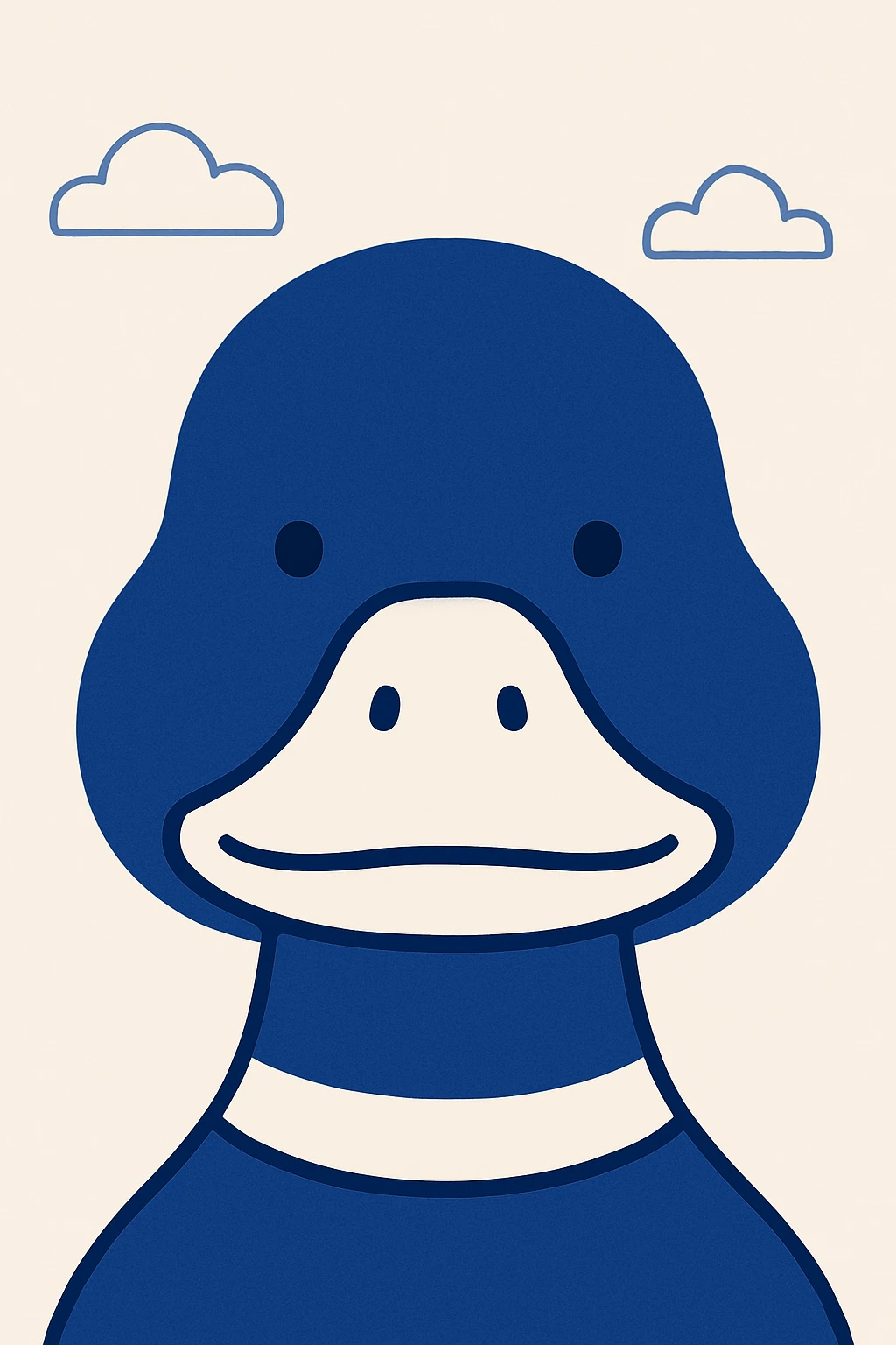 duck face, minimal, round shapes emoji