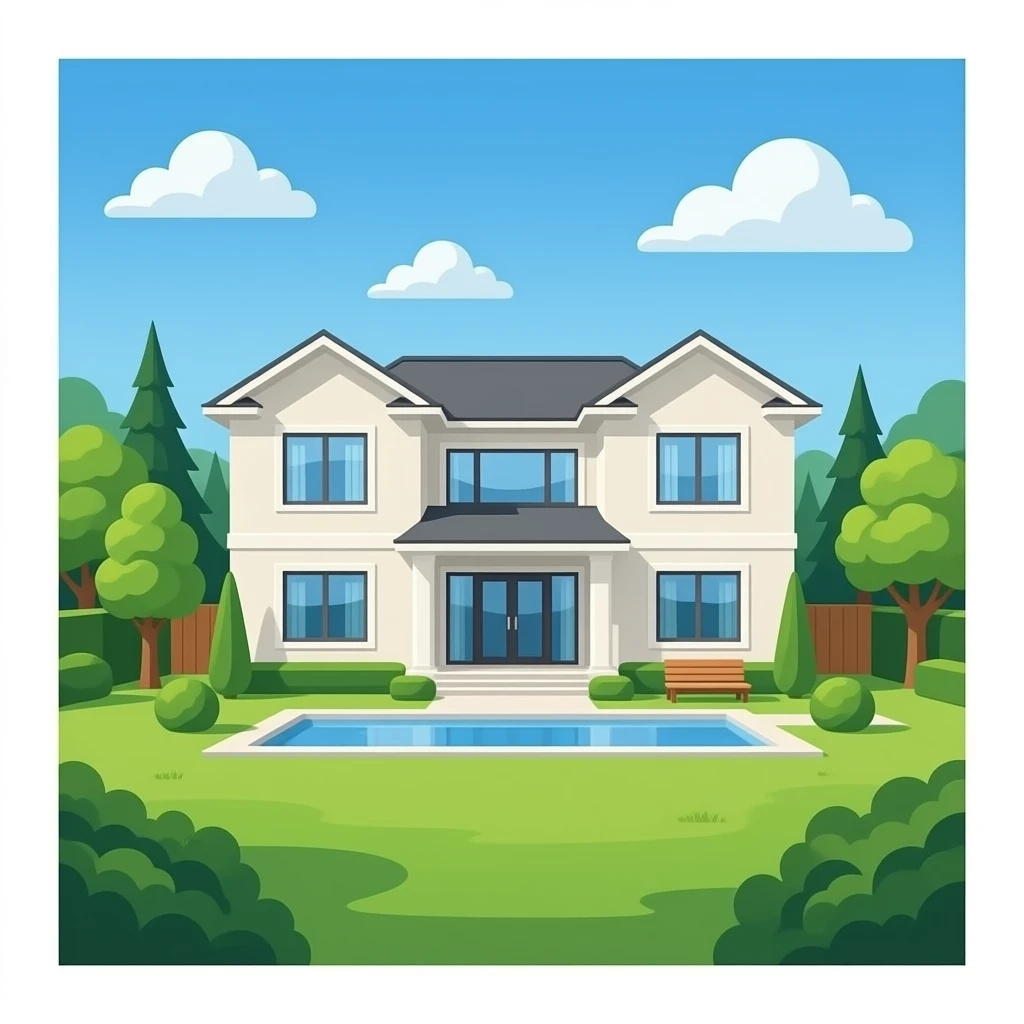 Gigantic Modern house emoji
