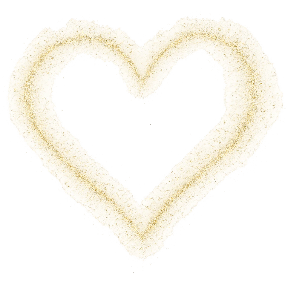 heart with a delicate gold dust effect, no background emoji