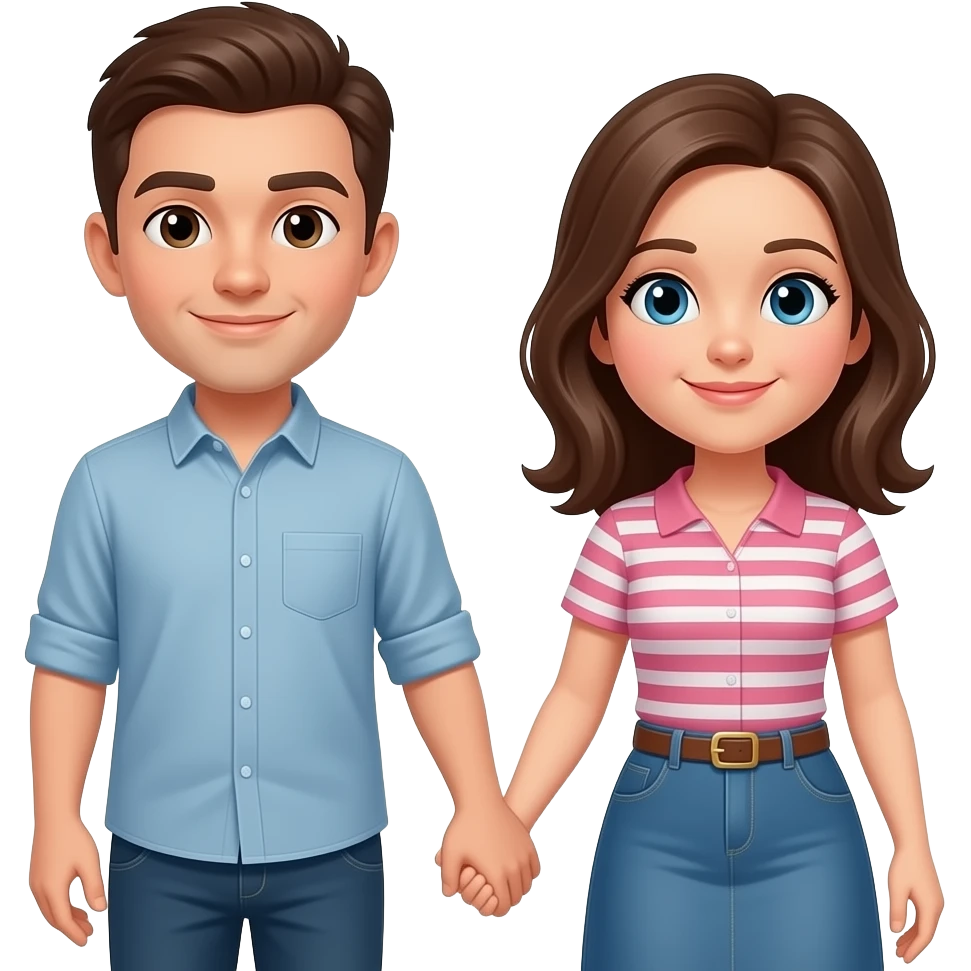 Me and my girlfriend holding hands emoji