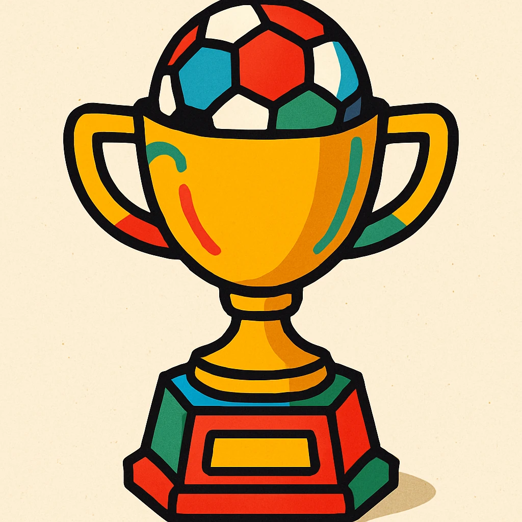 colorful soccer trophy emoji