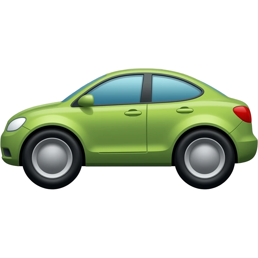 A single contract document is superimposed behind an extremely simplified, flat car. emoji