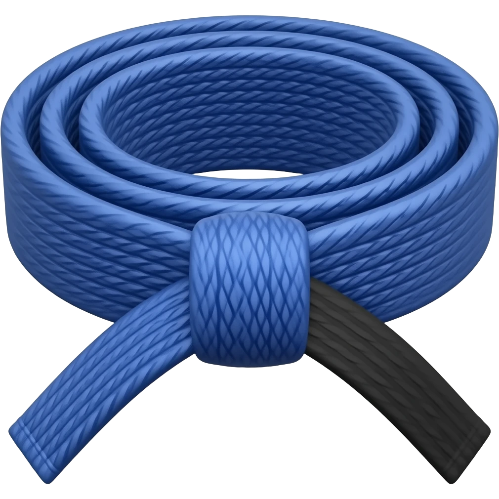 BLUE belt jiu jitsu  sem o avatar somente a faixa sozinha,deixando ela um pouco mais escura e com a uma das pontas pretas emoji