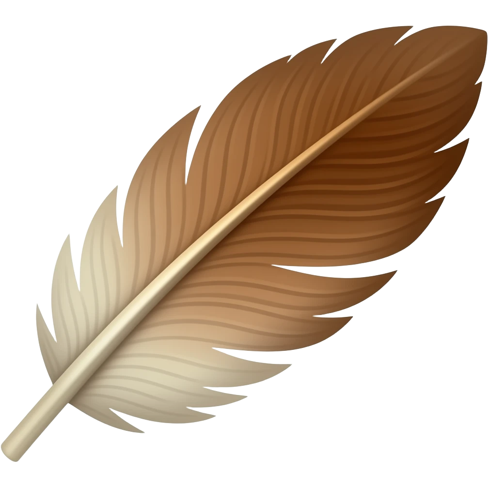 Brown feather emoji