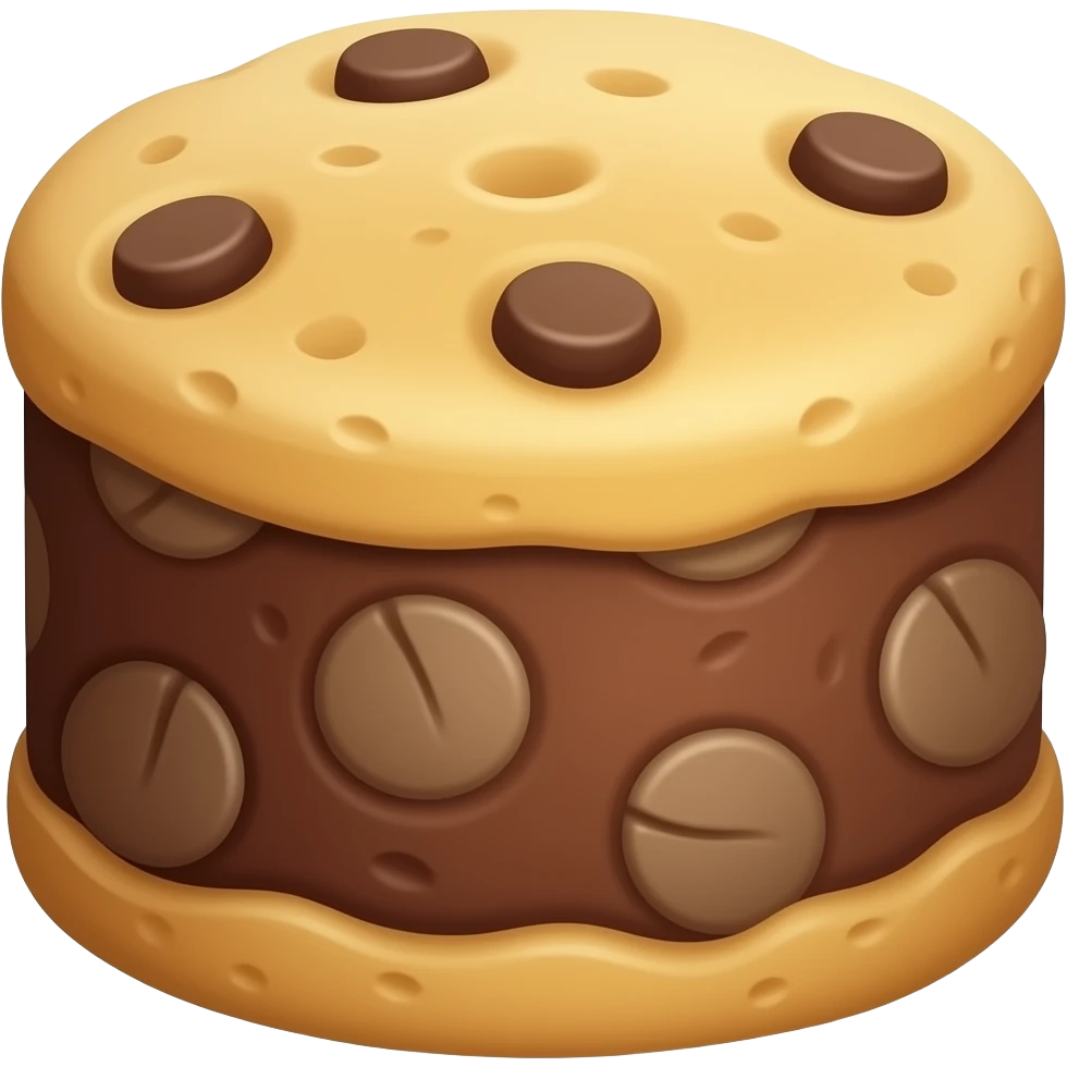 Brownie no chocolate chips emoji