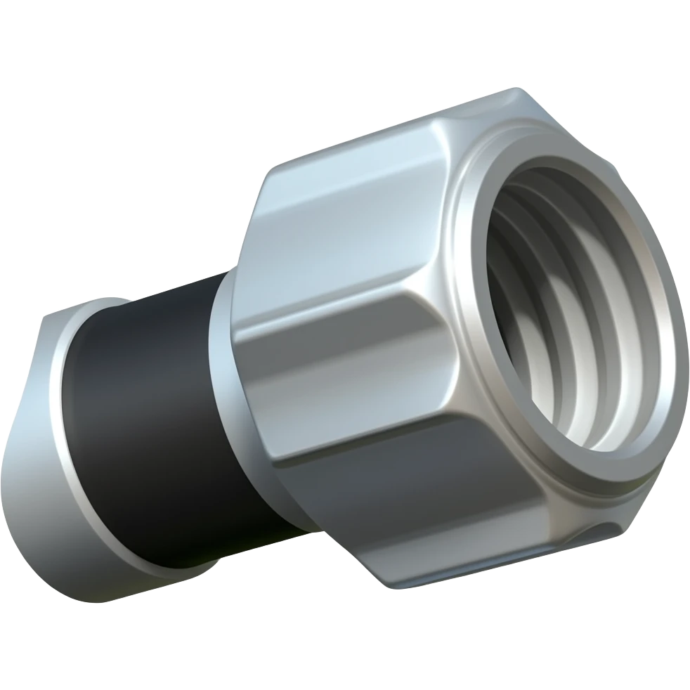 half inch straight black hose with male fitting on end pointing to the right emoji