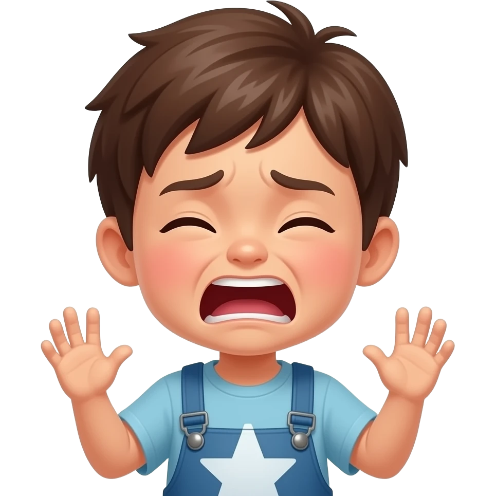 kid with tantrum emoji